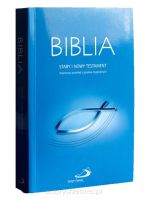 Biblia z rybką - miękka, niebieska z paginatorami