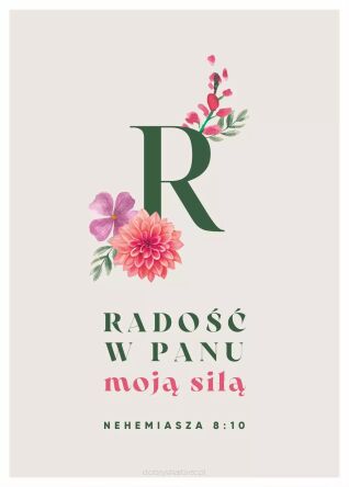 Karnet / Kartka - Radość moją siłą Neh 8,10