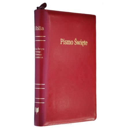 Biblia EIB duża, Premium + zamek + indeksy bordo