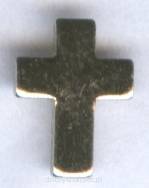 Znaczek metalowy - Krzyżyk koloru srebrnego