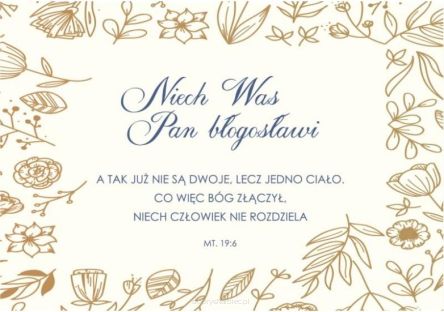 Kartka składana. Ślub 